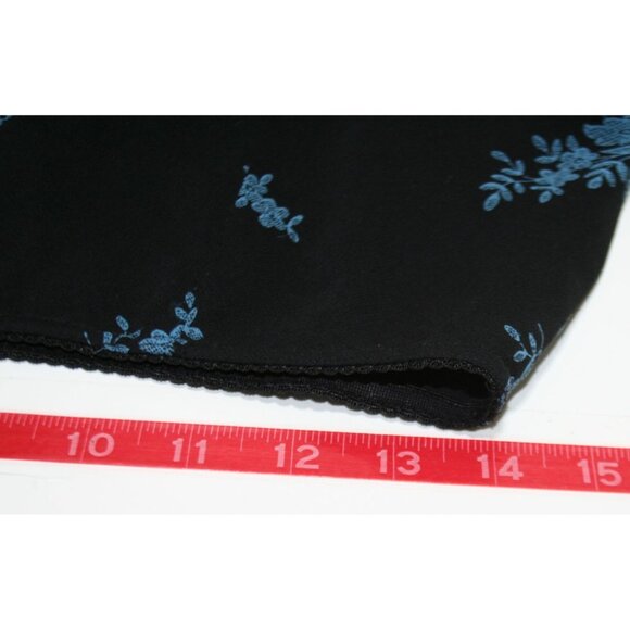 Express Y2K 100% Silk Maxi Skirt Womens M Black Floral Lace Print Fairy Grunge - Picture 5 of 6